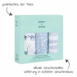 Budget 🧨 Aden + anais Mullwindel 3er Pack Classic Musy 70 x 70 cm - Rising Star 💯 -Baby Changing Sales aden anais mullwindel mulltuch pucktuch 3er pack classic musy 70 x 70 cm rising star amsc30006 d2