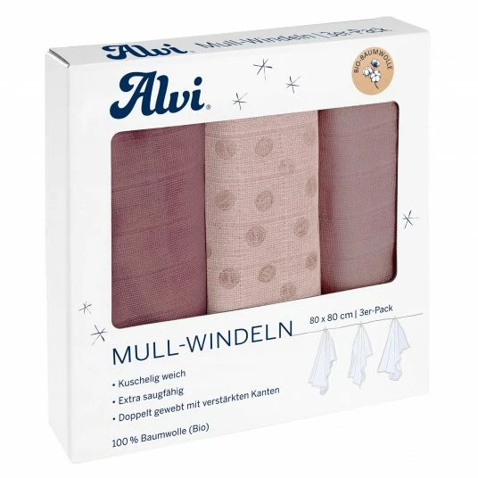 Brand new π Alvi Mullwindel / Mulltuch 3er Pack - Organic Cotton 80 x 80 cm - Curly Dots π₯° 3 Brand new π Alvi Mullwindel / Mulltuch 3er Pack - Organic Cotton 80 x 80 cm - Curly Dots π₯°