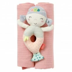 Top 10 👍 Baby Fehn 3-tlg. Set Greifling & Musselintücher Meerjungfrau - Meereskinder 💯