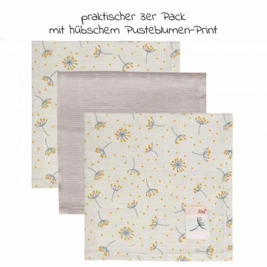 Best Sale 🤩 Bébé-jou Pflegetuch 3er Pack Musselin 32 x 32 cm - Wish Grey ⌛ 5 Best Sale 🤩 Bébé-jou Pflegetuch 3er Pack Musselin 32 x 32 cm - Wish Grey ⌛ - Image 3