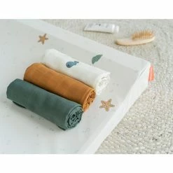 Best deal 😀 Done by Deer Mullwindel / Mulltuch / Pucktuch - 3er Pack - Organic Cotton - 70 x 70 cm - Sea Friends ⌛ -Baby Changing Sales done by deer mullwindel mulltuch pucktuch 3er pack organic cotton 70 x 70 cm sea friends 3013460 d4