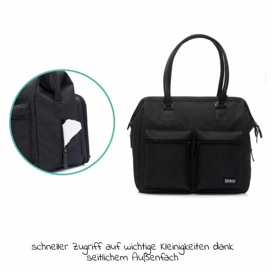 Best reviews of 🔥 Fillikid Wickeltasche Oxford mit Wickelauflage, Innnen- & Außenfächer - Schwarz - Collection 2022 🥰 6 Best reviews of 🔥 Fillikid Wickeltasche Oxford mit Wickelauflage, Innnen- & Außenfächer - Schwarz - Collection 2022 🥰 - Image 4