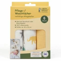 Hot Sale ⭐ Grünspecht Pflegetuch 6er Pack 30 x 30 cm - Mango 🥰 -Baby Changing Sales grunspecht pflegetuch 6er pack 30 x 30 cm mango 1501 v6 d2