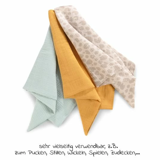 Top 10 ๐ Hauck Musselin Multituch, Spucktuch, Mullwindel, Pucktuch Cuddle N Clean 3er Set 80 x 80 cm - Honey / Mint / Leo Natural ๐ 4 Top 10 ๐ Hauck Musselin Multituch, Spucktuch, Mullwindel, Pucktuch Cuddle N Clean 3er Set 80 x 80 cm - Honey / Mint / Leo Natural ๐ - Image 2