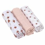 Wholesale ⌛ Lässig Mulltuch 3er Pack Swaddle & Burp Blanket L 85 x 85 cm - Rose Rosewood Mustard 🎁 5 Wholesale ⌛ Lässig Mulltuch 3er Pack Swaddle & Burp Blanket L 85 x 85 cm - Rose Rosewood Mustard 🎁 - Image 3