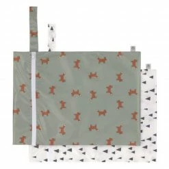 Coupon ❤️ Lässig Nasstasche 2er Pack Wet Bag - Little Forest Fox - Olive 👏