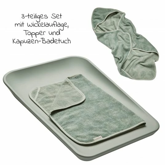 Best Pirce π€© Leander Wickelauflage & Wickelkissen Setn Matty abwischbar inkl. Auflage Topper und Kapuzen-Badetuch Hoodie - Sage Green - Collection 2022 π₯° 4 Best Pirce π€© Leander Wickelauflage & Wickelkissen Setn Matty abwischbar inkl. Auflage Topper und Kapuzen-Badetuch Hoodie - Sage Green - Collection 2022 π₯° - Image 2