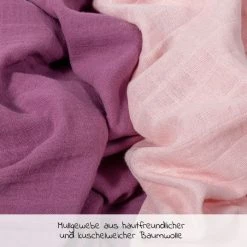 Best Pirce 🤩 Makian Mulltuch / Pucktuch 2er Pack 120 x 120 cm - Orchidee Puder 🎁 -Baby Changing Sales makian mulltuch pucktuch 2er pack 120 x 120 cm orchidee puder hjpop 2 d3