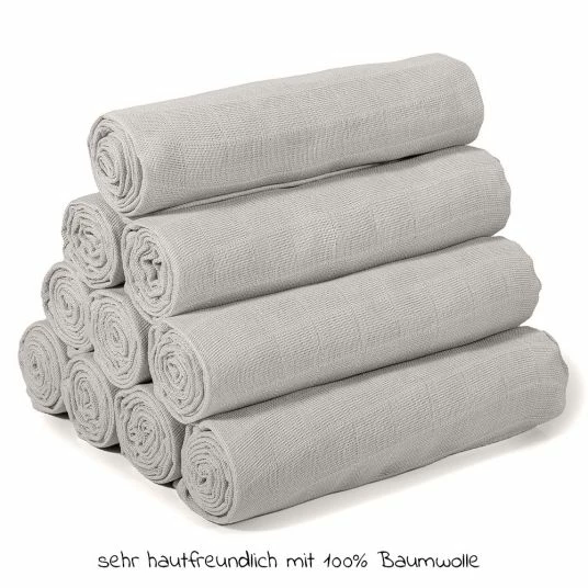 Outlet π Makian Mullwindel / Mulltuch 10er Pack 80 x 80 cm - Grau π₯° 5 Outlet π Makian Mullwindel / Mulltuch 10er Pack 80 x 80 cm - Grau π₯° - Image 3