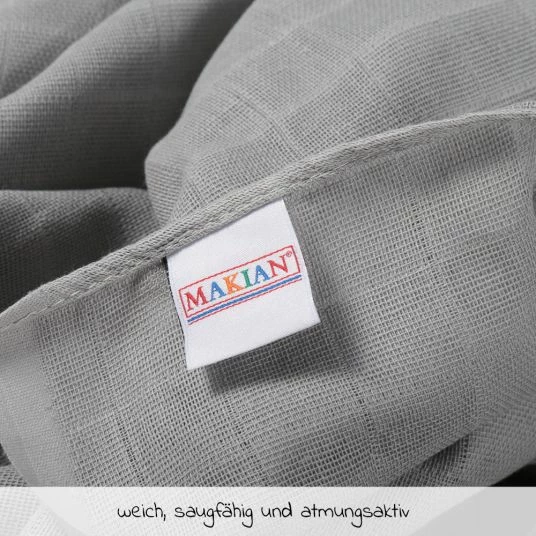 Outlet π Makian Mullwindel / Mulltuch 10er Pack 80 x 80 cm - Grau π₯° 6 Outlet π Makian Mullwindel / Mulltuch 10er Pack 80 x 80 cm - Grau π₯° - Image 4