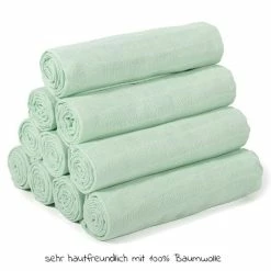 Outlet 🎉 Makian Mullwindel / Mulltuch 10er Pack 80 x 80 cm - Mint ❤️ 10 Outlet 🎉 Makian Mullwindel / Mulltuch 10er Pack 80 x 80 cm - Mint ❤️ -Baby Changing Sales makian mullwindel mulltuch 10er pack 80 x 80 cm mint hpm 10 d2
