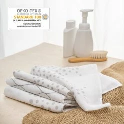 Promo 🎉 Makian Mullwindeln 3er Pack - Graphic Design - Grau Weiß ❤️ -Baby Changing Sales makian mullwindel mulltuch 3er pack 80 x 80 cm modern design grau weiss wkt 3 d5