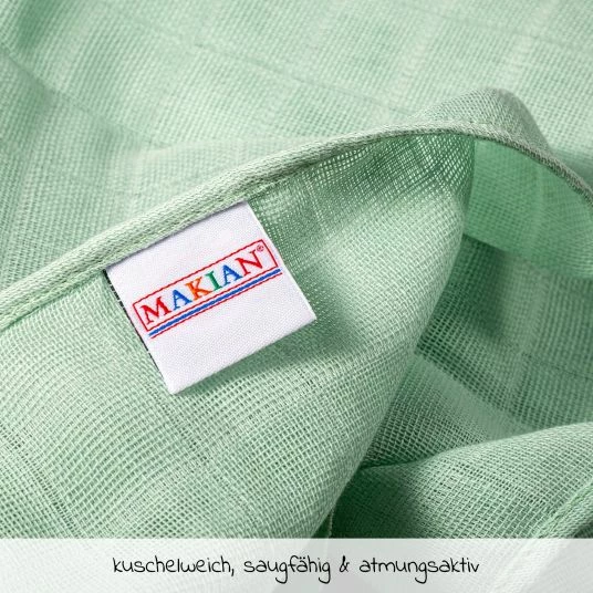 Cheap π Makian Mullwindel / Mulltuch 8er Pack 80 x 80 cm - Patina / Mint π 6 Cheap π Makian Mullwindel / Mulltuch 8er Pack 80 x 80 cm - Patina / Mint π - Image 4