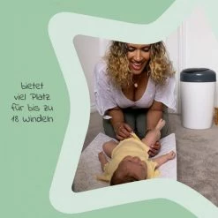 Coupon 🎁 Tommee Tippee Windeleimer Simplee Sangenic inkl. 6 Nachfüllkassetten - Greenfilm™ - Weiß Grau ⭐ -Baby Changing Sales tommee tippee windeleimer simplee sangenic inkl 6 nachfullkassetten greenfilm weiss grau 87002003 d3
