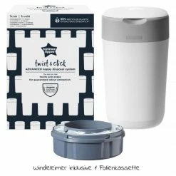 Best deal 👏 Tommee Tippee Windeleimer Twist and Click Advanced inkl. 1 Nachfüllkassette - Greenfilm™ - Weiß 👍 -Baby Changing Sales tommee tippee windeleimer twist and click advanced inkl 1 nachfullkassette greenfilm weiss 85200103 d2