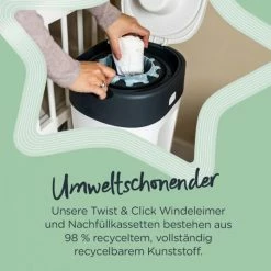 Flash Sale 💯 Tommee Tippee Windeleimer Twist and Click Sangenic XL inkl. 1 Nachfüllkassette - Greenfilm™ - Weiß ✨ -Baby Changing Sales tommee tippee windeleimer twist and click sangenic xl inkl 1 nachfullkassette greenfilm weiss 83501401 d5